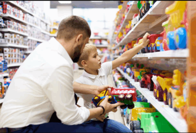 Branded variety store interior with shelves of diverse products, including home goods, electronics, and clothing.