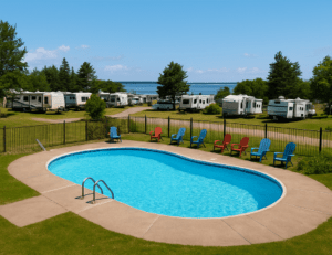 Campground for Sale Atlantic Canada – 100 Lots Pool & Shore Access Asset Sale Pool