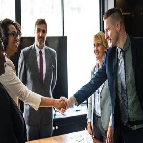 Successful buyer and seller meeting successful buyer and seller meeting