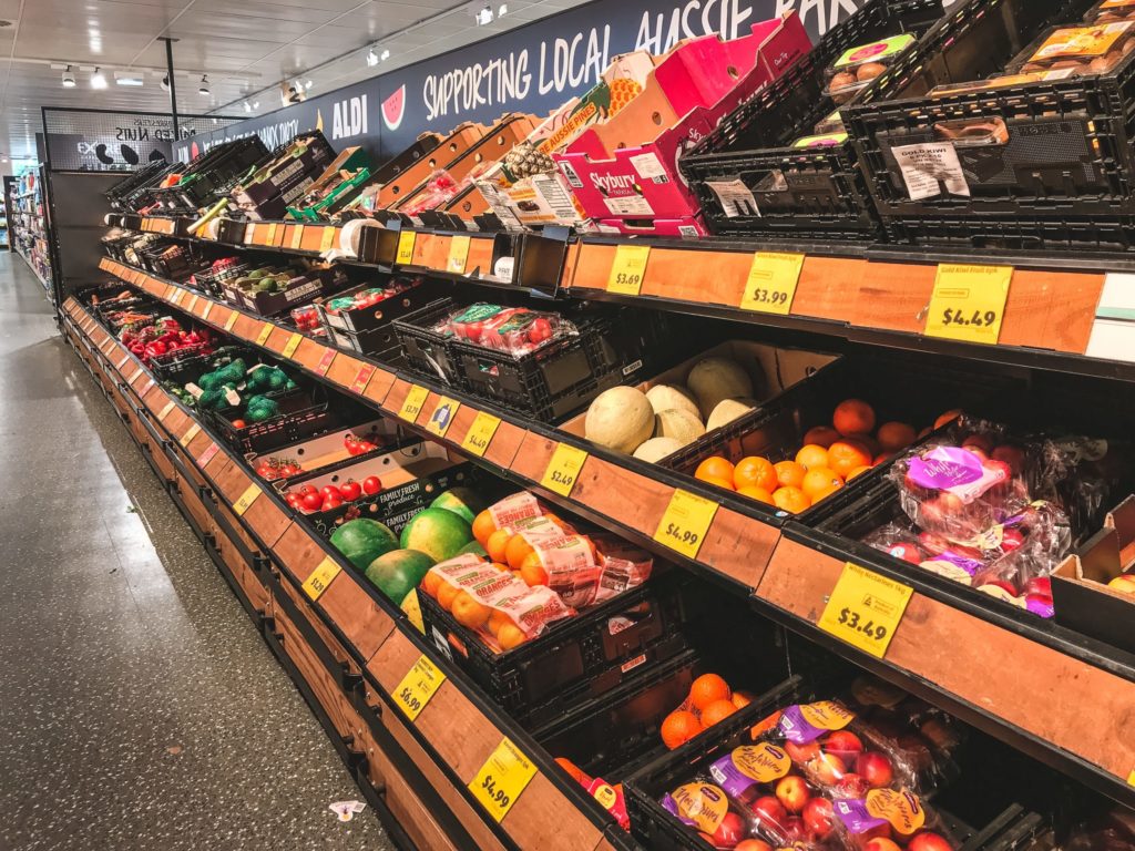 fruit at grocery store