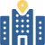 building 1 office building with a location pin