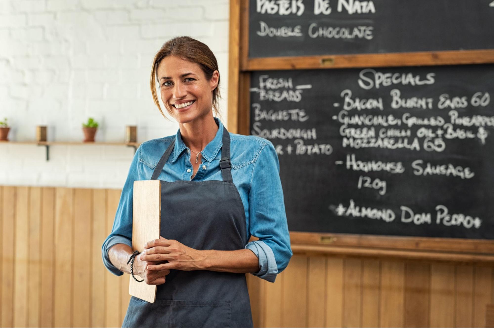 Person taking your order at a cafe